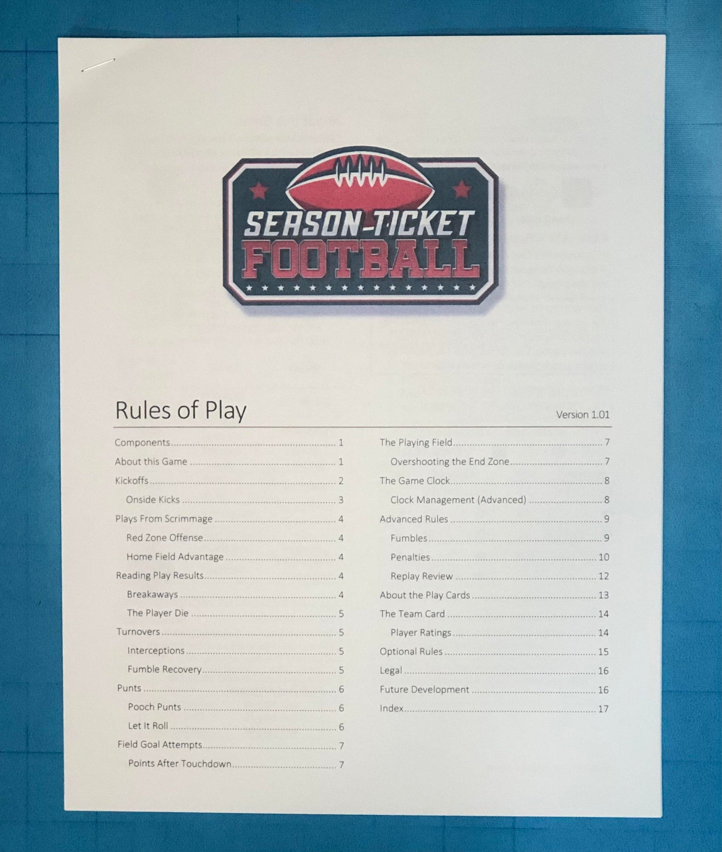 Season Ticket Football (Printed)